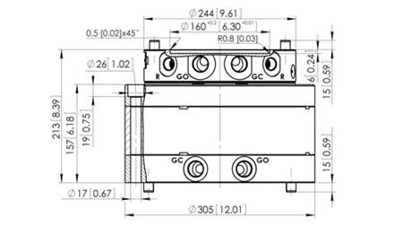 ROTATORE IDRAULICO CPR8-01 33000-8000 KG