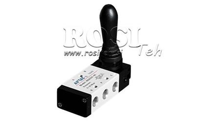 PNEUMATIC MANUAL VALVE 5/3 3/8 PRT-1053-CRR MANUAL RETURN