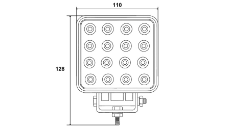 LED DELOVNA SVETILKA - LUČ 16 LED 48W 12V-24V