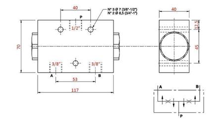 HYDRAULISK FORDELINGSVENTIL STRØM V1026 DFL 40-60 lit - 3/8 - 250 bar (maks.300 bar) METALL