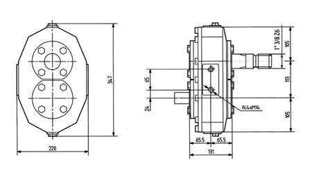 RIDUTTORE INVERSIONE MR-90 1:1 (85HP-62.6kW)