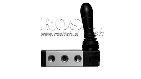 PNEUMATIC MANUAL VALVE 5/3 3/8 PRT-1053-CRR MANUAL RETURN