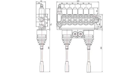 HID. VENTIL 6xP40 2x JOYSTICK