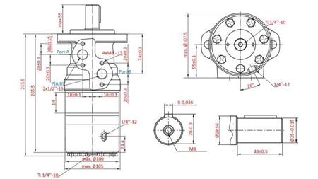 HYDROMOTOR B/MR 80 - MED BREMS