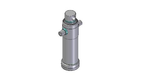 4023F -TELESCOPIC CYLINDER STANDARD/HOLE 2 STAGES STROKE 695 DIAMETER 124