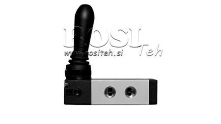 PNEUMATIC MANUAL VALVE 5/3 3/8 PRT-1053-CRR MANUAL RETURN