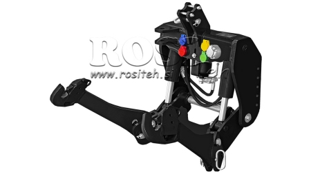 UNIVERSAL KIT FRONT HYDRAULICS 2KAT FOR TRACTOR 1500KG BLACK (RAL 9005)