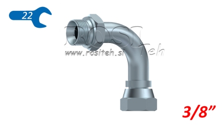 HYDRAULIC ELBOW 90° BSP MALE-FEMALE 3/8