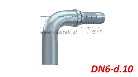 HIDRAULIČNI PRIKLJUČAK CIJEVNI PRIJELAZ KOLJENO 90° DN6-d.10