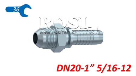 HYDRAULIC FITTING AGJ JIC74° MALE DN20-1” 5/16-12
