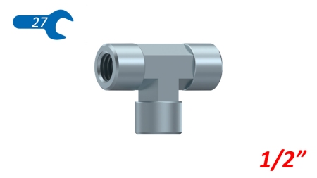 HYDRAULISK T STYKK HUN-HUN 1/2