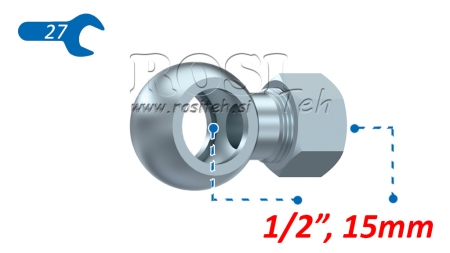 METALINĖ ŽARNA BANJO 1/2 SU VERŽLE