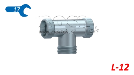 HYDRAULIC T-PIECE L-12 WITH NUT