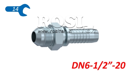 HYDRAULIC FITTING AGJ JIC74° MALE DN6-1/2