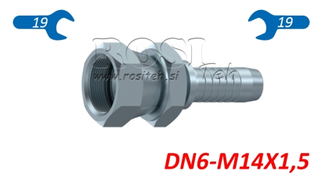 HYDRAULIC FITTING JIS JAPANESE 60° KOMATSU FEMALE DN6-M14X1.5