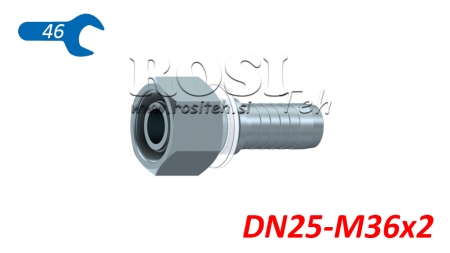 HYDRAULIC FITTING DKOS 25 WITH FEMALE DN25-M36X2