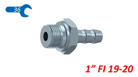 HYDRAULISK HANNKOBLING 1 FOR GUMMISLANGE Φ 19-20