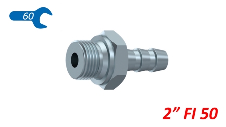 HYDRAULIC MALE CONNECTOR 2 FOR RUBBER HOSE DIAMETER 50