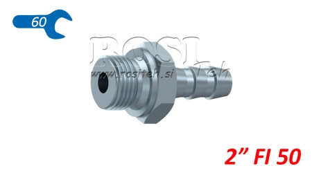HYDRAULISCHER MÄNNLICHER ANSCHLUSS 2 FÜR GUMMSCHLAUCH-DURCHMESSER 50