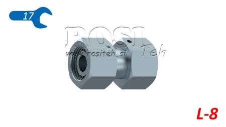 CONECTOR HIDRAULIC CU DUBLĂ PIULIȚĂ ROTATIVĂ (8L) M14X1,5