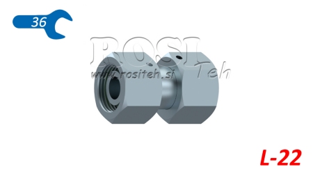 CONECTOR HIDRAULIC CU DUBLĂ PIULIȚĂ ROTATIVĂ (22L) M30X2