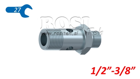 HYDRAULIC BANJO BOLT BSP 1/2 WITH EXTENDED THREAD BSP 3/8