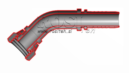 HYDRAULIC FITTING BSP FEMALE ELBOW 45° DN10-M20X1.5