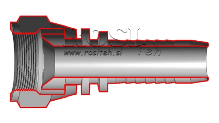 HYDRAULIC FITTING DKJ JIC74° FEMALE DN20-1” 3/16-12