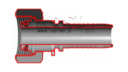 HYDRAULIC FITTING DKOS 8 WITH FEMALE DN5-M16X1,5