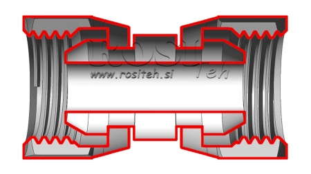 HYDRAULIC DOUBLE SWIVEL NUT 3/8
