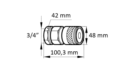 QUICK COUPLING EXCAVATOR FFH FEMALE 3/4