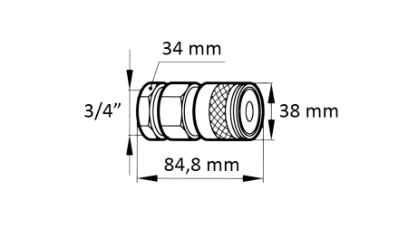 SNABBKOPPLING GRÄVMASKIN FFH HON 3/4 38MM