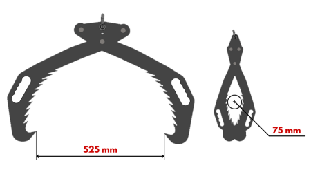 HÅND SKOGGRIPER GRIPPER HD50 (500MM) - GALVANISERTE