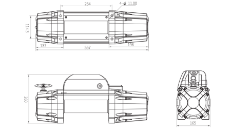 24 V WYCIĄGARKA ELEKTRYCZNA RS-12000 - 5440 kg - LINA SYNTETYCZNA - ECO