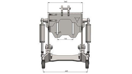 FRONT HYDRAULIKK UNIVERSAL KIT CAT. 1 - PROFI STANDARD FOR TRAKTOR 800 KG