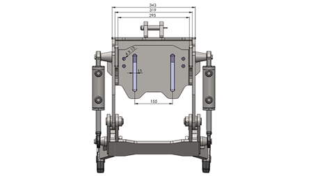 FRONT HYDRAULIKK UNIVERSAL KIT CAT. 1 - PROFI STANDARD FOR TRAKTOR 800 KG (RAL ETTER EGET VALG)