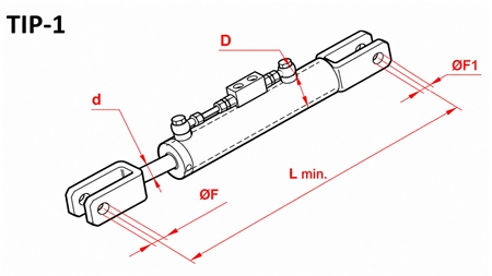 HIDRAVLIČNA DVIŽNA POTEZNICA  - CASE-IH 80/40min.610 tip (1) fi 19/16