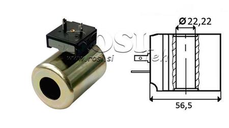 ELEKTROMAGNETISK SPOL 12V DC - CB14 - fi 22.22mm-59mm 30W IP65