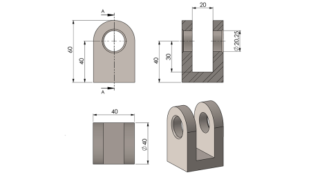 VIDLICE PÍSTNICE 40MM - FI20