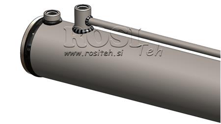 HYDRAULIC CYLINDER FOR WOOD SPLITTER WITH MOUNTING PLATE 100/60-1050 - UPPER CONNECTION