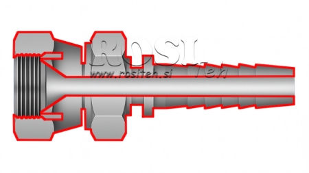 HIDRAULIČNI PRIKLJUČAK JIS Japanese 60° KOMATSU ŽENSKI DN8-M16x1,5