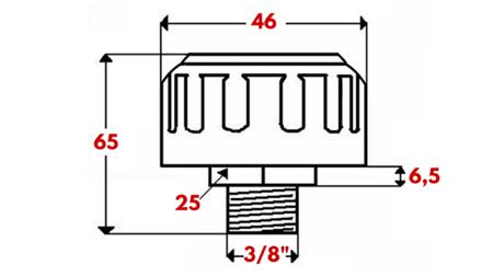 METALL FILLERPLUGG MED VENTIL 3/8''