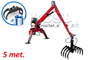 TRACTOR HYDRAULIC LOADER WITH FORKS HUT 5 MET.