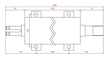 CAST IRON CIRCULAR SAW SHAFT 400MM (RIGHT THREAD)