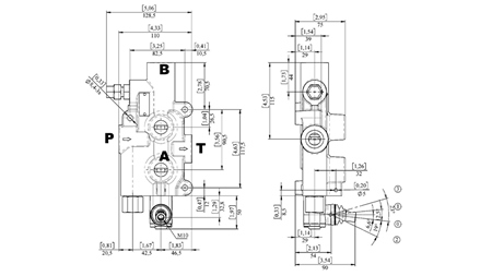 HYDRAULIC VALVE P81-RS AUTOMATIC FOR SPLITTER - TWO-SPEED