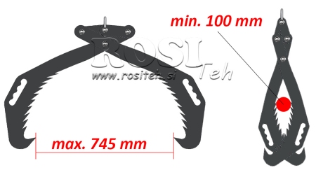 GRAPPOLI FORESTALI MANUALI GRIPPER HD70 (700 MM) - VERNICIATA