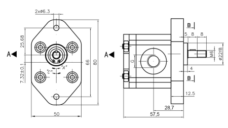 HYDRAULIKKPUMPE 00A0.5X032 GR.0 - 0,5cc - VENSTRE