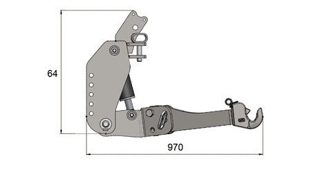 FRONT HYDRAULIKK UNIVERSAL KIT CAT. 3 FOR TRAKTOR 2500 KG (RAL ETTER EGET VALG)