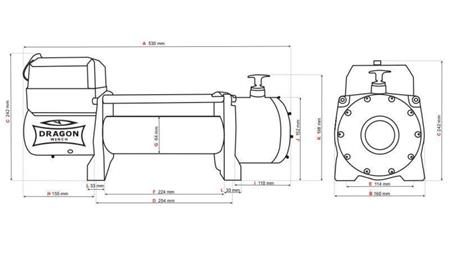 24 V ELECTRIC WINCH DWM 13000 HD - 5897 kg