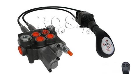 JOYSTICK 2x PULSANTE CON CAVO 2.5 m E VALVOLA IDRAULICA 2xP80 litri. GALLEGGIANTE